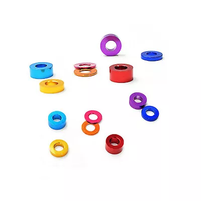 10/20/30/50/100PCS M3 Color Aluminum Alloy Flat Washers Round Spacer Anodized • $11.42