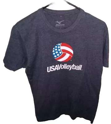 USA Volleyball Gray Short Sleeve T-Shirt (Men's Small) (Mizuno) • $9