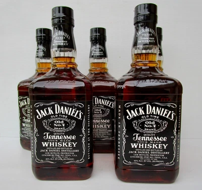 $590 • Buy Jack Daniels 1.75L  40% Short Stout Shape Bottle For Older Timber Cradles-RARE!!