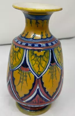 Vintage Hand Painted Pottery Vase Cellini Italy Art Deco Small Vase 5.5  Signed • $20.99