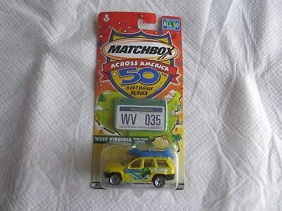 2001 Mattel Matchbox Across America West Virginia Jeep Grand Cherokee NIP • $9
