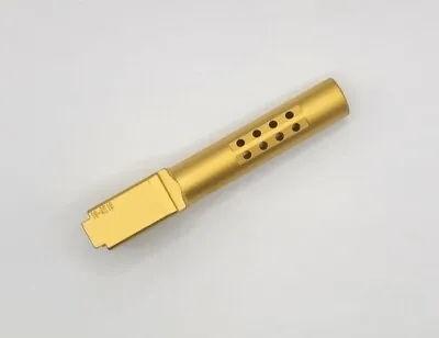 Glock 19 Ported Barrel - G1-4 - Gold-TiN • $42.95