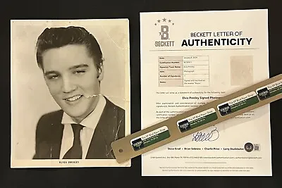 Elvis Presley Autograph Sun Publicity Photo / 1955 / Beckett COA /  • $3500