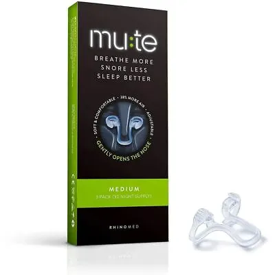 MUTE Nasal Dilator For Better Breathing And Snoring Reduction - Medium (x3) • £17.99