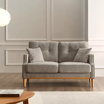 Living Space Sofa 2 Seater Loveseat With Waterproof Fabric Cream  USB Charge • $382.53
