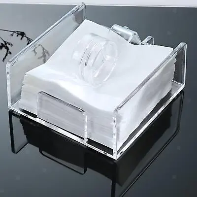 Napkin Dispenser Letters Clear Acrylic For Picnics Countertop Dinning Table • £11.40