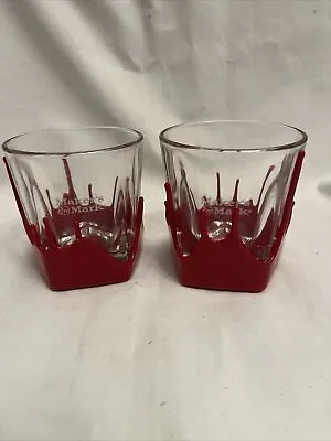 2 Makers Mark Bourbon Rocks 8 Oz Low Ball Red Wax Dip Whiskey Glasses Barware • $14