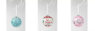 Mamas & Papas GIRLS FIRST 1st CHRISTMAS XMAS 2015 Bauble Tree Decoration NEW • £19.99