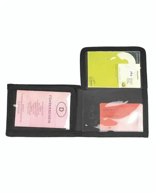 Military Tactical Clear ID Card Holder Organizer Patch Badge Neck Wallet Black • $14.99