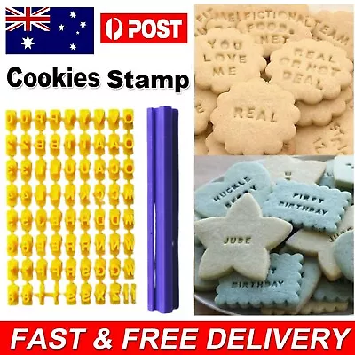 Fondant Cake Cookies Biscuit Stamp Alphabet Letter Number Embosser Mold Cutter • $11.99