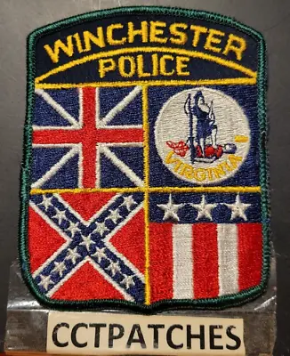 $14.99 • Buy Winchester, Virginia Police Green Border Shoulder Patch Va