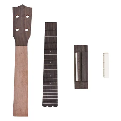 Concert Ukulele Guitar Neck Fretboard Tuning Pegs Bridge Nut  Kit For Luthier • $34.09