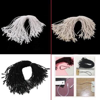 £5.39 • Buy 20cm Hang Tag Bullet Head Swing Lock Cotton String Tie Tablet Pin Clothes Bags