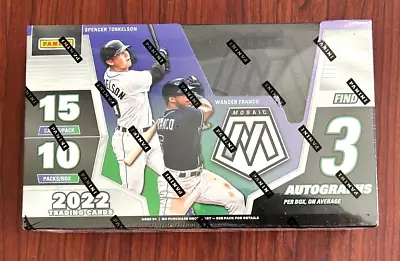 2022 Panini Mosaic Baseball Trading Cards Hobby Box - Factory Sealed - 3 AUTOS • $129.95