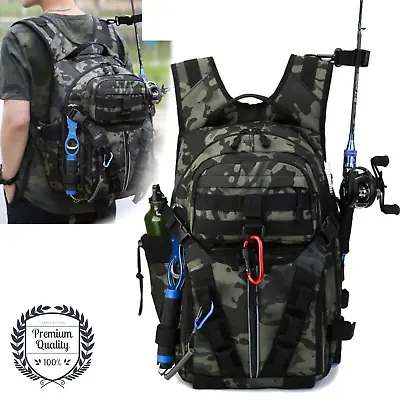 Travel Bag Mens Sports Tactical Hiking Camping Fishing Outdoor Fashion Backpack • $83.21