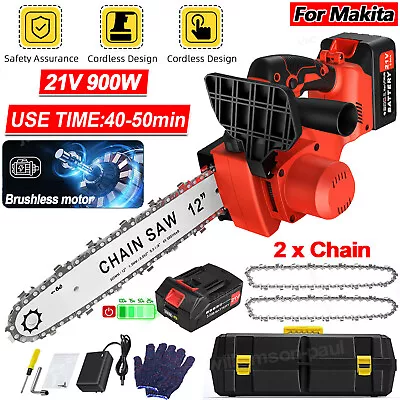 Cordless Chainsaw For Makita 21V12inch Electric Wood Branch Cutter Saw +Battery • $120.99