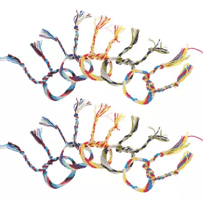  10 Pcs Girl Gift Colorful Wrist Chain Cotton Bracelet Nationality • £12.99