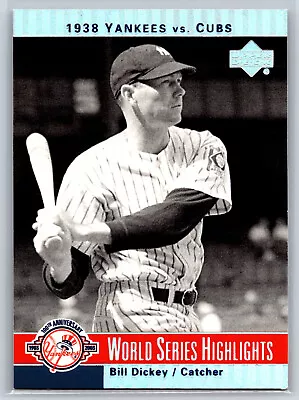 2003 Upper Deck Yankees 100th Anniversary Bill Dickey WS Highlights #7 • $4.68