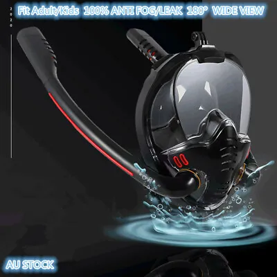 Snorkel Mask Full Face Diving Mask Snorkel Swim Goggles 180° View Anti Fog • $39.95