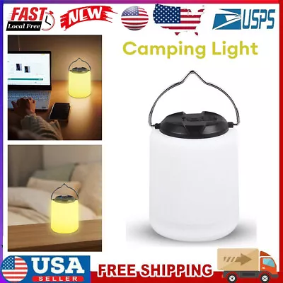 USA Portable LED Flashlight Rechargeable Camping Hiking Tent Light Lantern Lamp • $14.35
