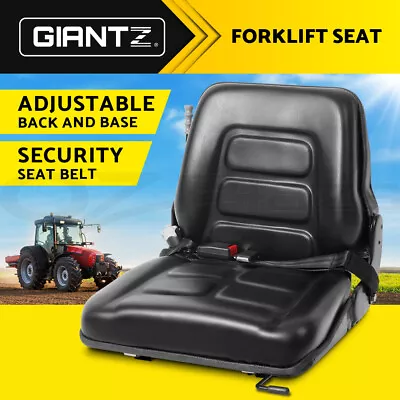 Giantz Tractor Seat Forklift Excavator Universal Backrest Truck Chair • $159.95