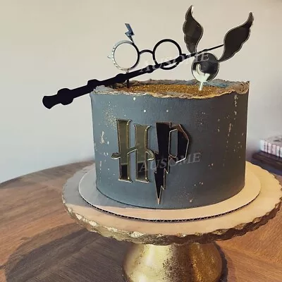 4PCS Harry Potter Theme Icon Acrylic Birthday Cake Topper Decoration Gift Party • $15.98