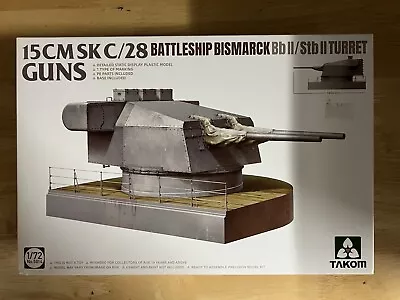 Takom 1/72 5014 15 CM SK C/28 BATTLESHIP BISMARCK Bb II/Stb II TURRET GUNS Kit • $33