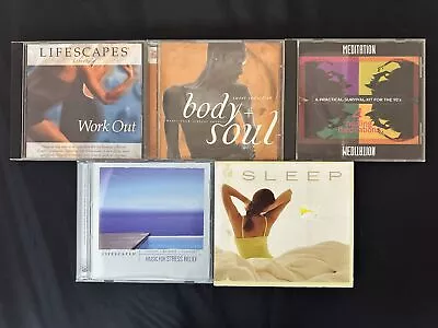 Lot Of 5 Albums Work Out Body Plus Soul Meditation Sleep Stress Relief On • $10.83