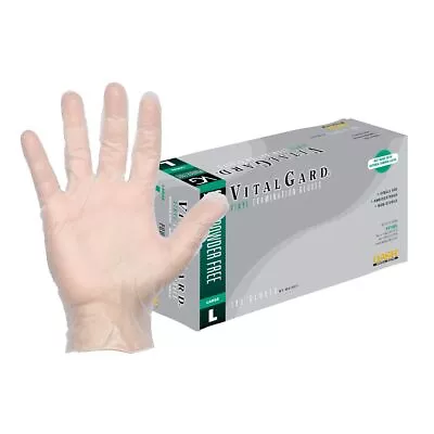 Dash VitalGard Vinyl Exam Gloves - Clear - 3.9 Mil - Box Of 100 • $4.69