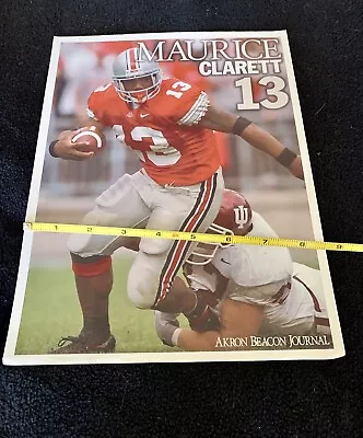 MAURICE CLARETT OHIO STATE BUCKEYES RARE NEWSPAPER INSERT 8.5x11 BEACON JOURNAL • $20