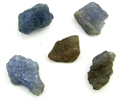 50.00 Ct Natural Raw Tanzanite Gemstone Rough Crystal Specimen 5 Pcs Lot - ZR60 • £11.28