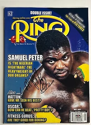 Samuel Peter Signed The Ring Boxing Magazine PSA AN43852 • $44.96