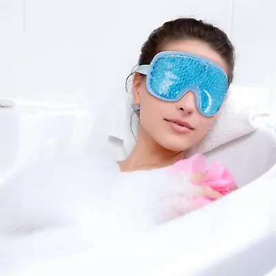 Cooling Gel Eye Mask Reusable Sleep Mask Hot Cold Therapy Puffy Dry Eyes Mask • £3.99