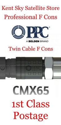 £24.99 • Buy Compression F Type Connectors For Twin Cable Wf65 Ct63 Cmx65s💥