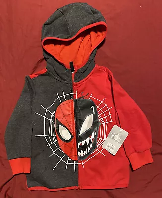 Disney Marvel Spiderman Venom Hooded Zip Up Size 2 Toddler • $25