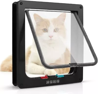 Cat Flap Dog Flap 4-Way Magnetic Closure For Cats Small Dogs Install Easily New • $28.99