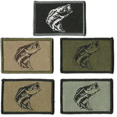 VELCRO® BRAND Fastener Morale HOOK Fishing Bass Wildlife Patches 3x2  • $5.95