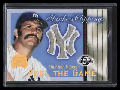 2000 Greats Of The Game Yankees Clippings Yc15 Thurman Munson Jersey Feel Game • $60