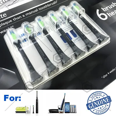 $66.65 • Buy Black 6Pack Philips Sonicare W Diamond Clean Replacement Toothbrush Heads Set
