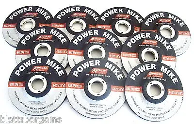 10 Ate Pro Power Mike 4-1/2  Grinding Wheels Fits Dewalt 4.5 Angle Grinder 40161 • $16.99