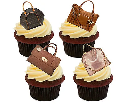 Handbags Edible Cupcake Toppers Stand-up Fairy Cake Decorations Birthday Girl • £2.99