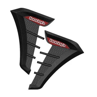 $13.55 • Buy Motorcycle Body Sticker Carbon Fiber Look Vent Wings Protector Fuel Accessories