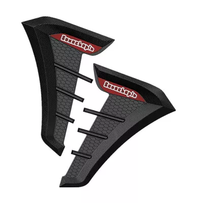 Motorcycle Body Sticker Carbon Fiber Look Vent Wings Protector Fuel Accessories • $13.40