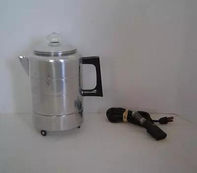 Vtg GE 7 C Aluminum Electric Coffee Percolator Pot 9351 1/2  Collectible Display • $39.99