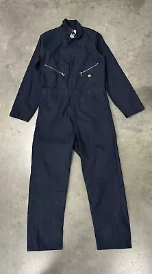 DICKIES Men's Size Medium Regular Coveralls Long Sleeve Navy Blue NWT GV487DN • $26.99