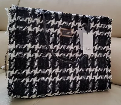£44.99 • Buy River Island  Dogtooth Square Shopper/Tote  Bag Large Brand New With Tags