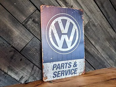 Volkswagen Parts And Service Sign - Vintage Style VW Sign - 12in X 8in • $16.50