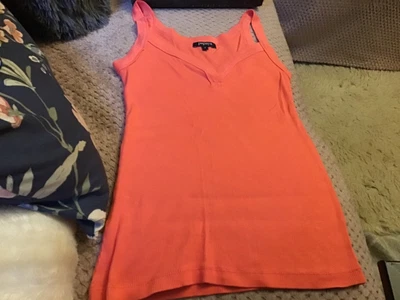 £3 • Buy Ladies Peach Coloured Summer Vest T-shirt Top Size 8 Papaya Matalan 