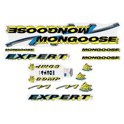 Mongoose - 1992 Expert Comp - For Chrome Frame Decal Set - Old School Bmx • $93.50