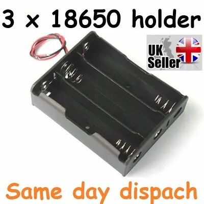 £3.99 • Buy Battery Holder 3 X 18650 Open Holder Serial Binding 11.1 - 12.6V UK Same Day